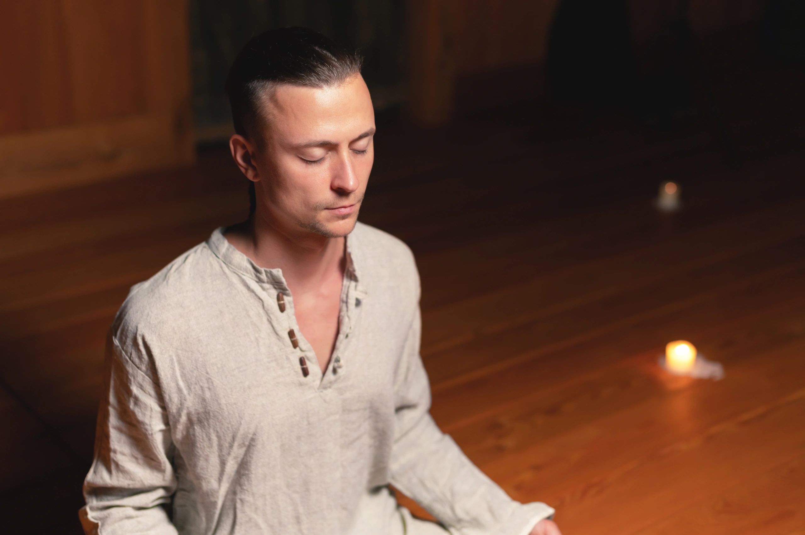 Practicing meditation in nature